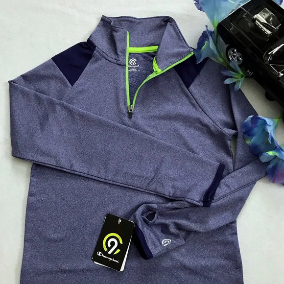 Champion C9 NWT Performance Quarter Zip Long Sleeves Top Boys S (6-7) - Picture 4 of 9